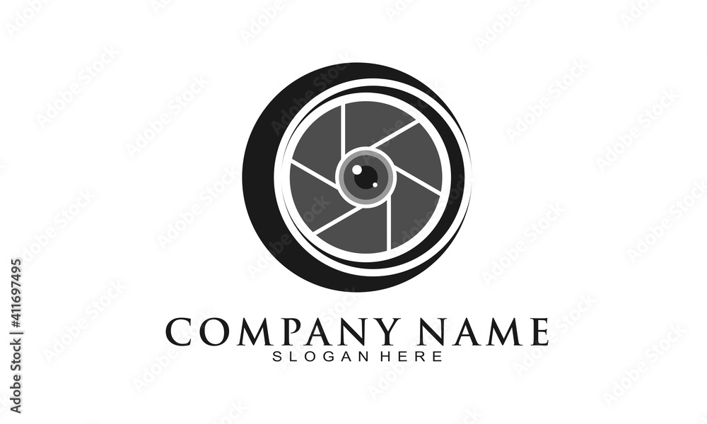 Photography lens cute vector icon Photography lens cute vector icon
