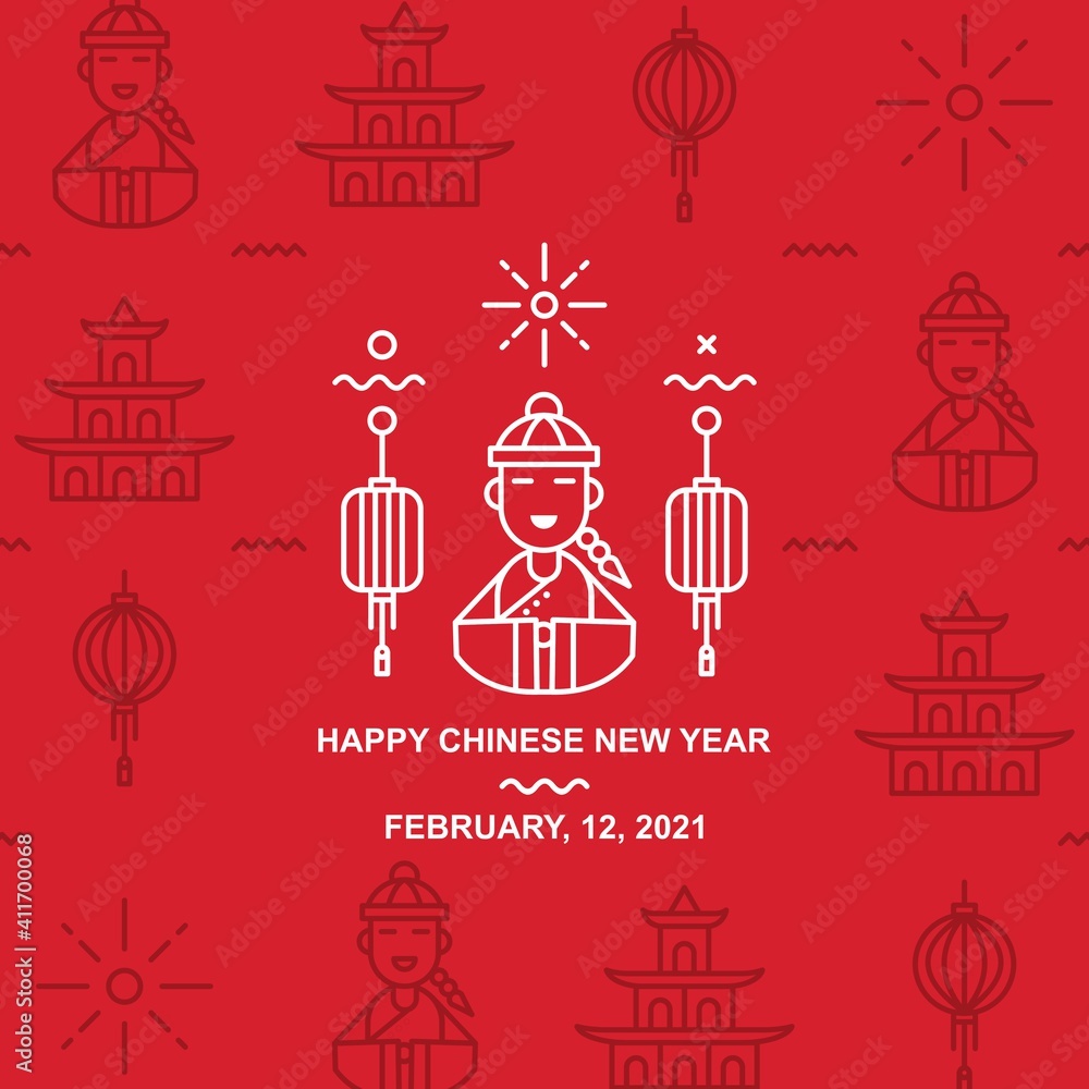 China and the culture illustration. Easy to edit with vector file. Can use for your creative content. Especially about Chinese new yer celebration.