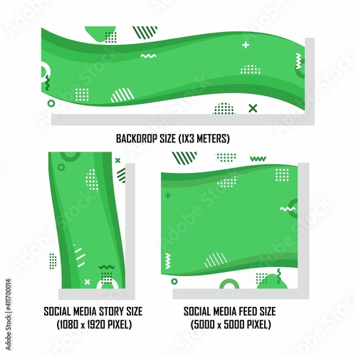 Green banner design collection. Easy to edit with vector file. Can use for your creative content. Especially for banner background design.