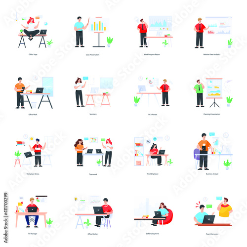 
Employment and Hr Flat Illustrations
