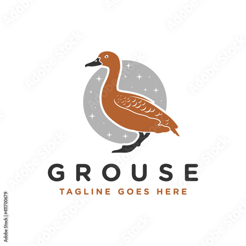 modern grouse bird logo