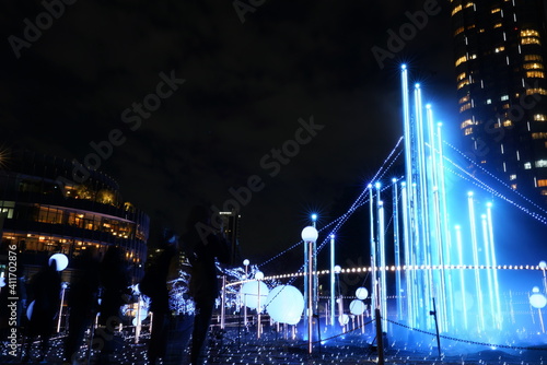 Photography Christmas illumination of Tokyo Midtown