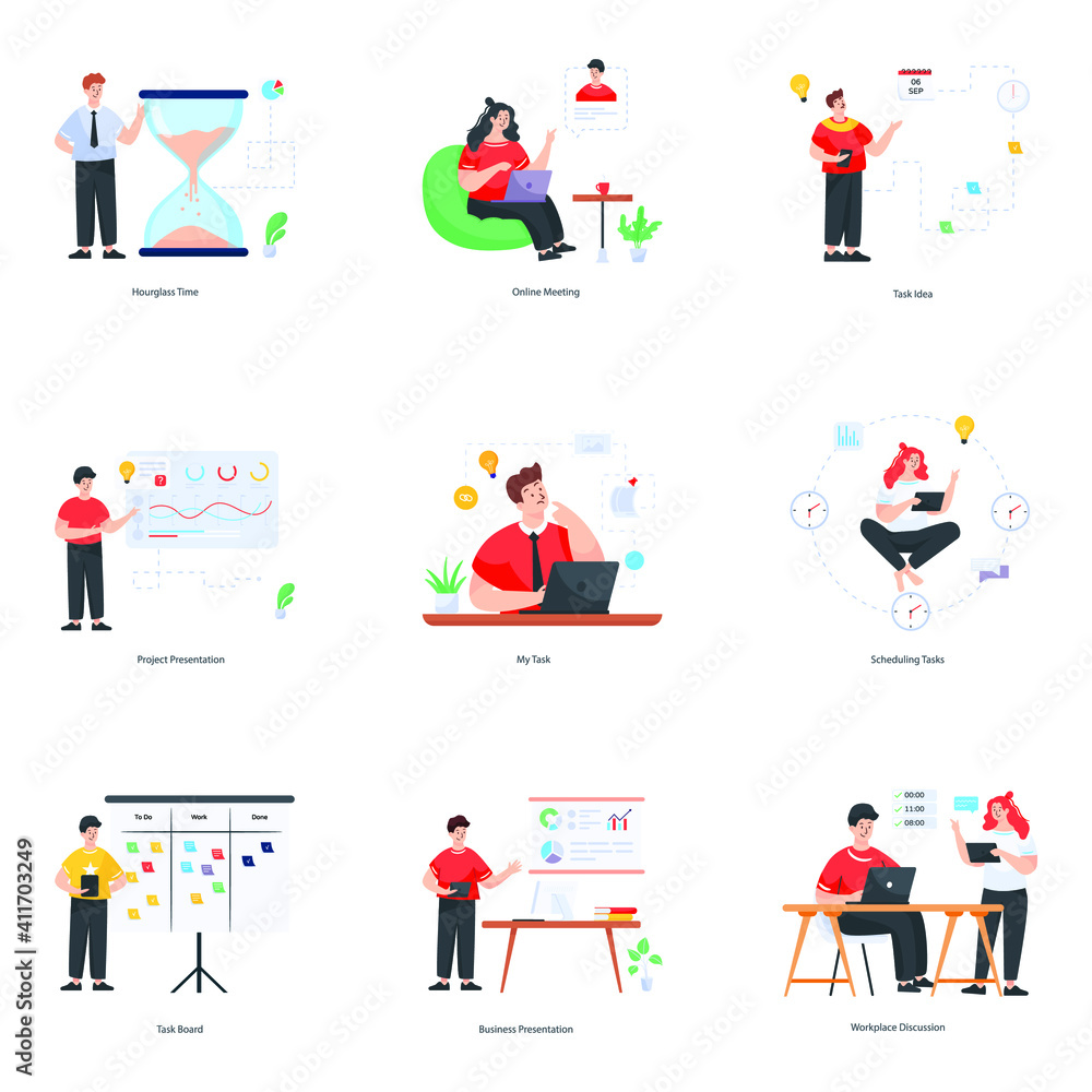 Task Management Character Flat Illustrations
Task Management Character Flat Illustrations