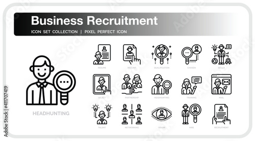 Business Recruitment icon set