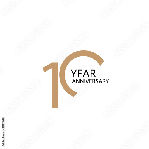 10 year anniversary celebration vector template design illustration