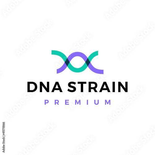 DNA strain helix logo vector icon illustration