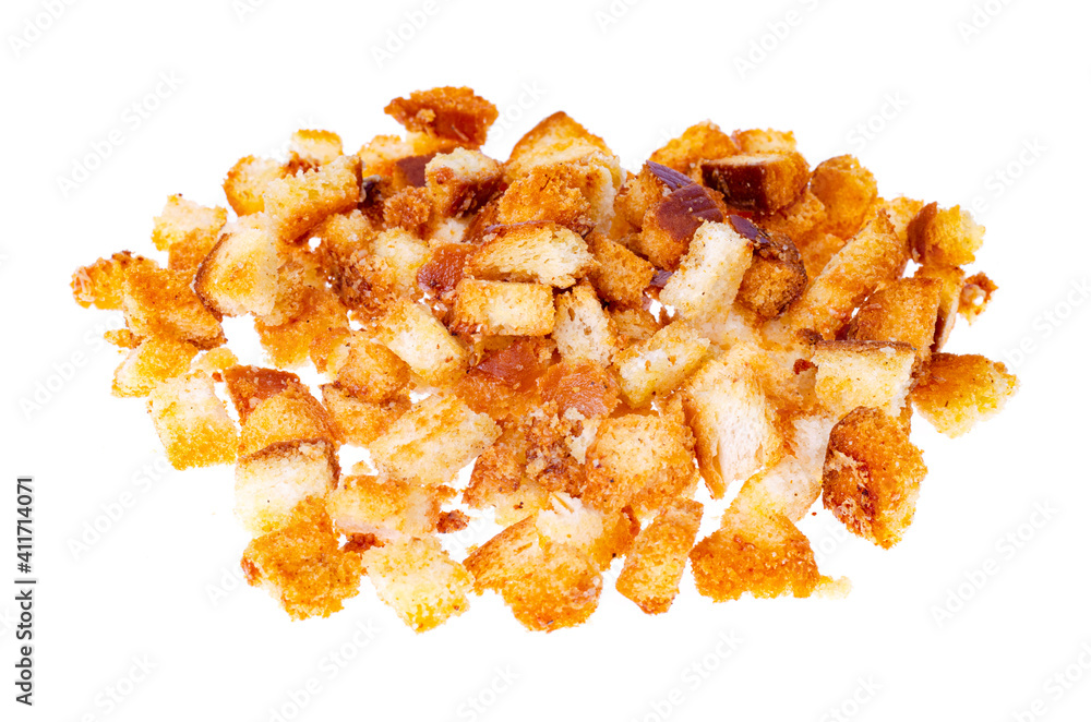 tasty Homemade white bread croutons. Studio Photo tasty Homemade white bread croutons. Studio Photo