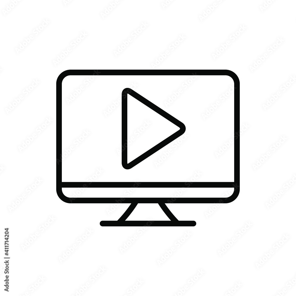 Video player icon vector graphic illustration Video player icon vector graphic illustration