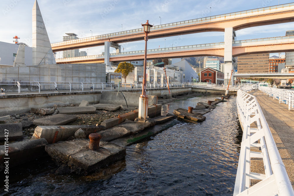 Naklejka premium 神戸港震災メモリアルパーク 2021年1月撮影