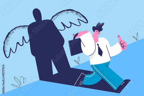 Leadership, inner power, ambitions concept