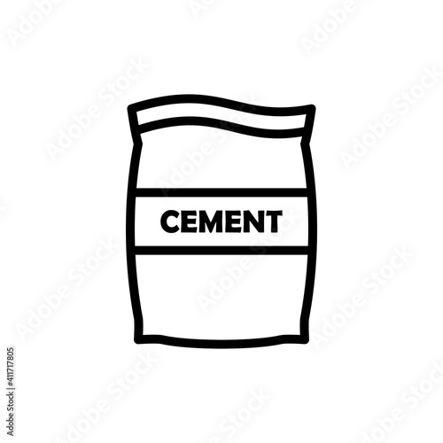 Cement Bag Icon Design Vector Template Illustration