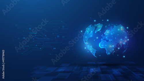 abstract world map futuristic sci fi hi tech concept design background eps 10 vector