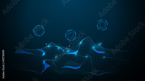 abstract network data infographic template concept design background eps 10 vector