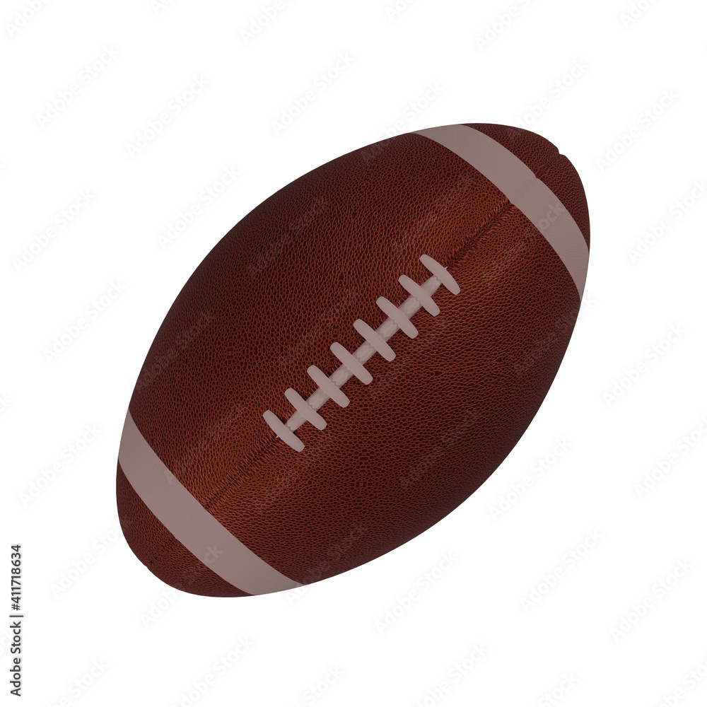 Realistic American Football Ball 3D Rendering Realistic American Football Ball 3D Rendering