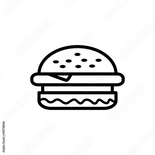 Burger Icon Design Vector Template Illustration