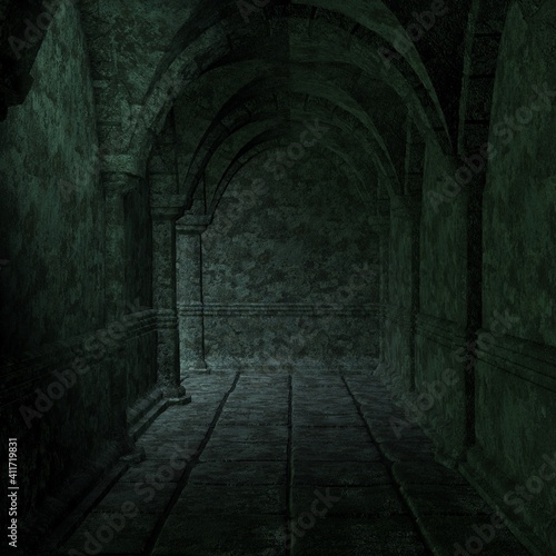 3d render of a fantasy cistern background