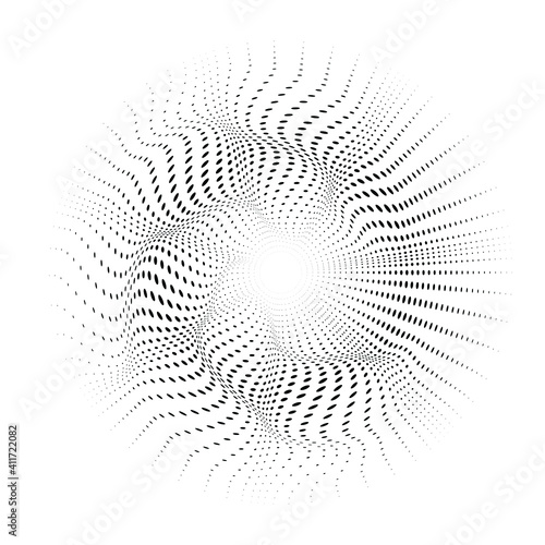 Halftone dots in circle form. round logo . vector dotted frame . design element