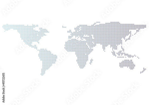 map of world with square dot