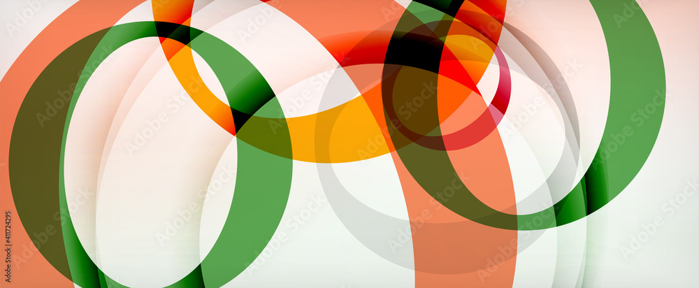 Ring geometric shapes, o letter repetition wallpaper. Abstract background for business or technology presentations, internet posters or web brochure covers Ring geometric shapes, o letter repetition wallpaper. Abstract background for business or technology presentations, internet posters or web brochure covers