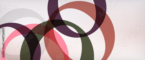 Wallpaper Mural Ring geometric shapes, o letter repetition wallpaper. Abstract background for business or technology presentations, internet posters or web brochure covers Torontodigital.ca