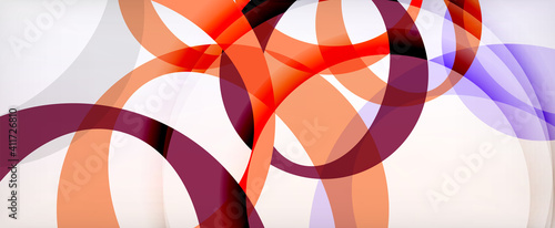 Ring geometric shapes, o letter repetition wallpaper. Abstract background for business or technology presentations, internet posters or web brochure covers