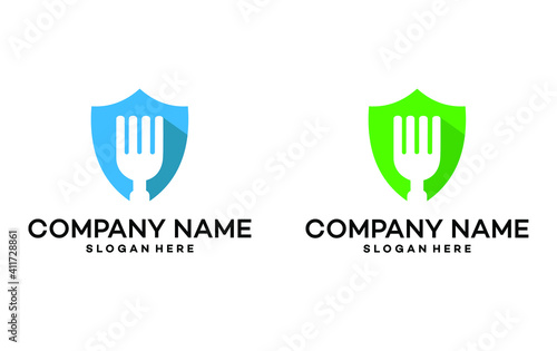 Protection Symbol,Food Shield Logo Template