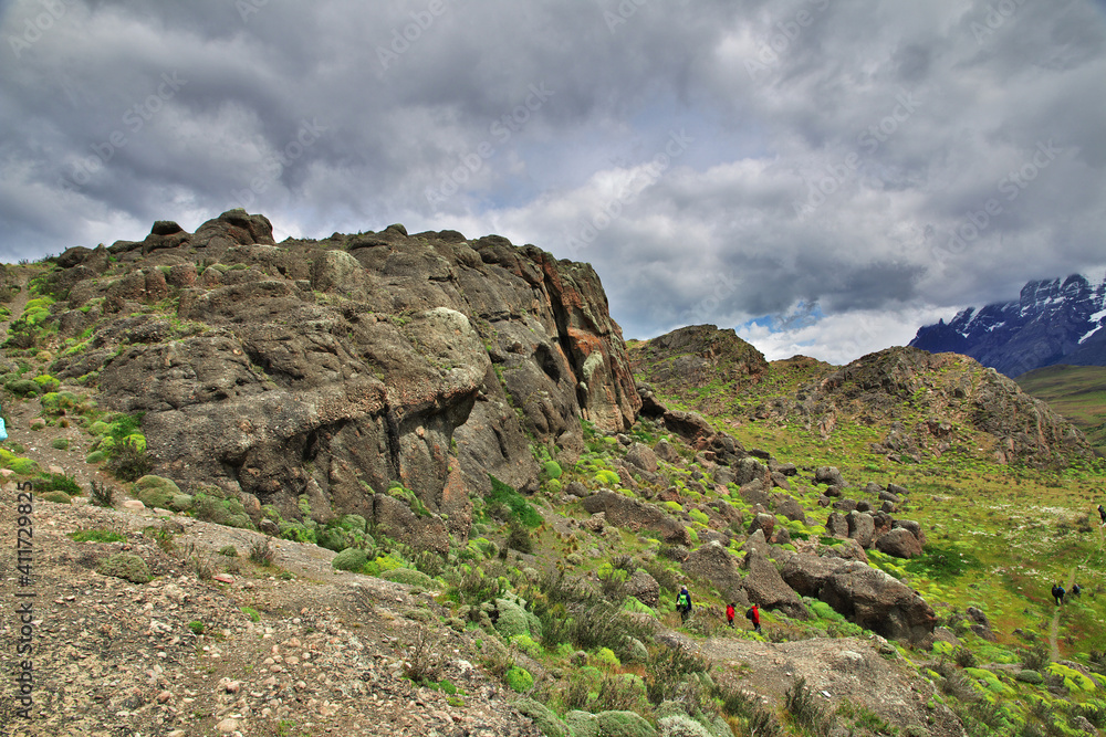 Rocks in Torres del Paine National Park, Patagonia, Chile