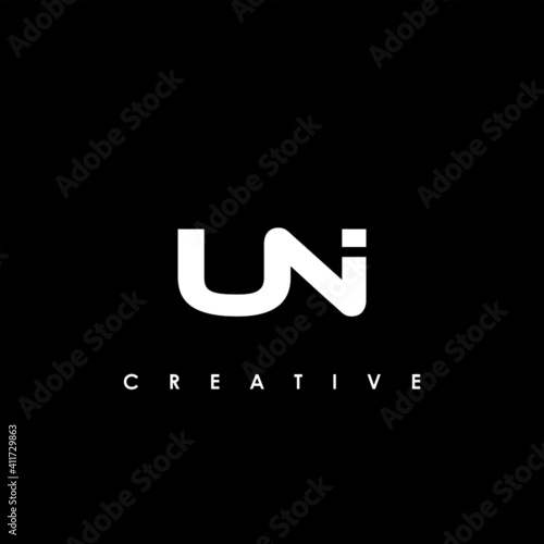 UNI Letter Initial Logo Design Template Vector Illustration photo