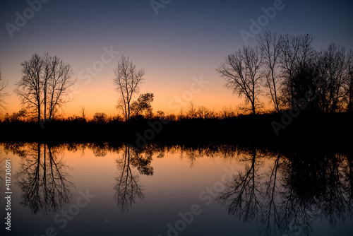 sunset on water