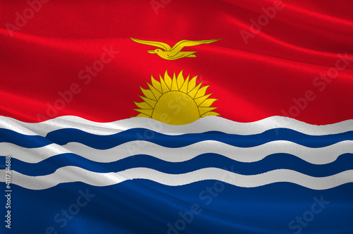 Flag of Kiribati, Micronesia photo