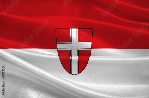 Photography Flag of Vienna in Austria