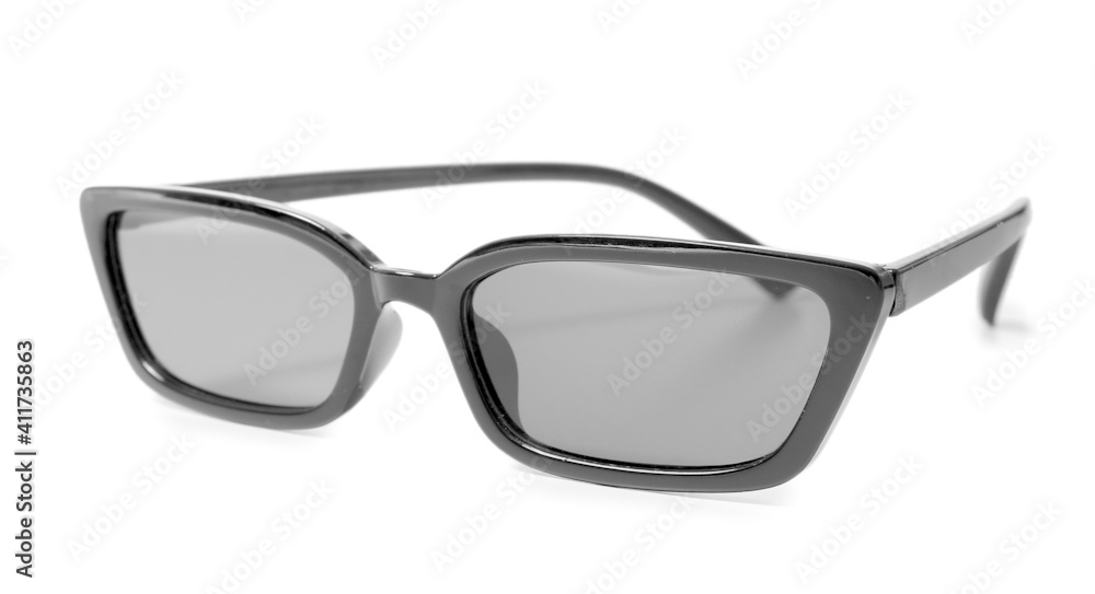 Stylish sunglasses on white background Stylish sunglasses on white background