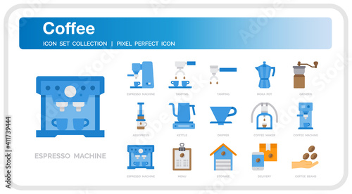 Coffee shop icon set
