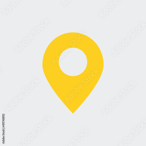 Yellow pin point. map location symbol isolated on grey background. vector illustration stock Free Download Yellow pin point. map location symbol isolated on grey background. vector illustration stock - GFXLoad