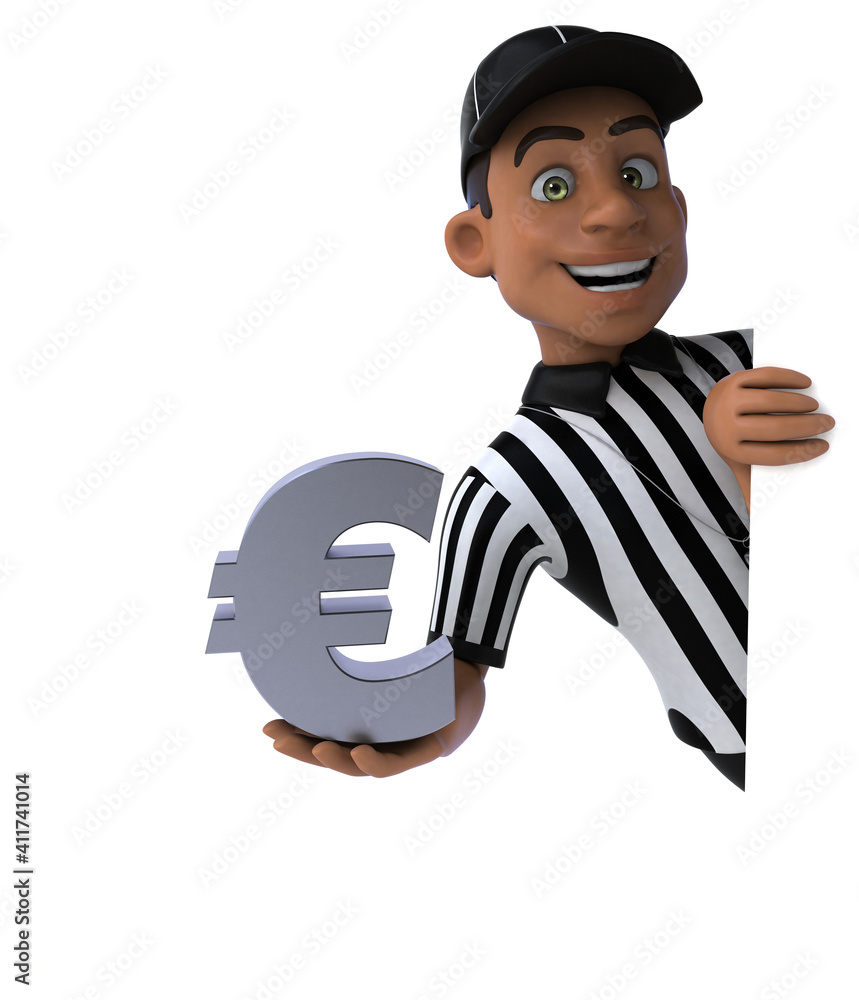 Fun 3D Illustration of an american Referee Fun 3D Illustration of an american Referee