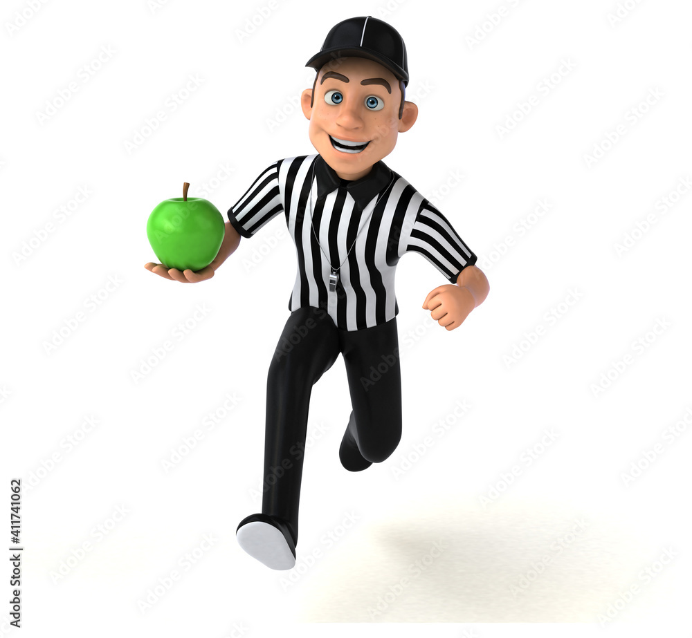 Fun 3D Illustration of an american Referee Fun 3D Illustration of an american Referee