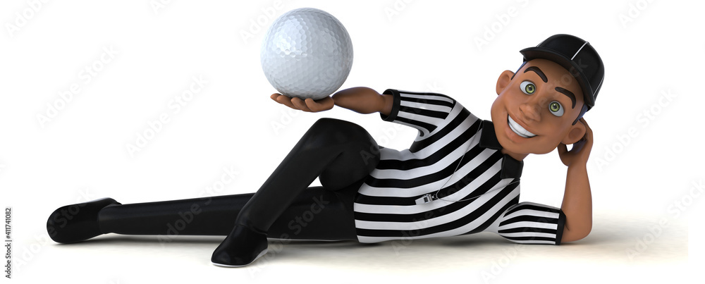 Fun 3D Illustration of an american Referee Fun 3D Illustration of an american Referee