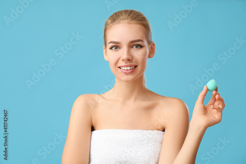 Beautiful young woman with ...