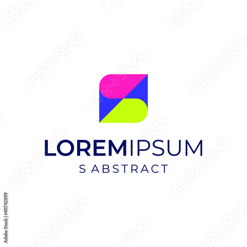 S abstract logo vector modern simple design