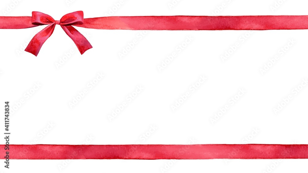 A red ribbon frame with gift bow (3) A red ribbon frame with gift bow (3)
