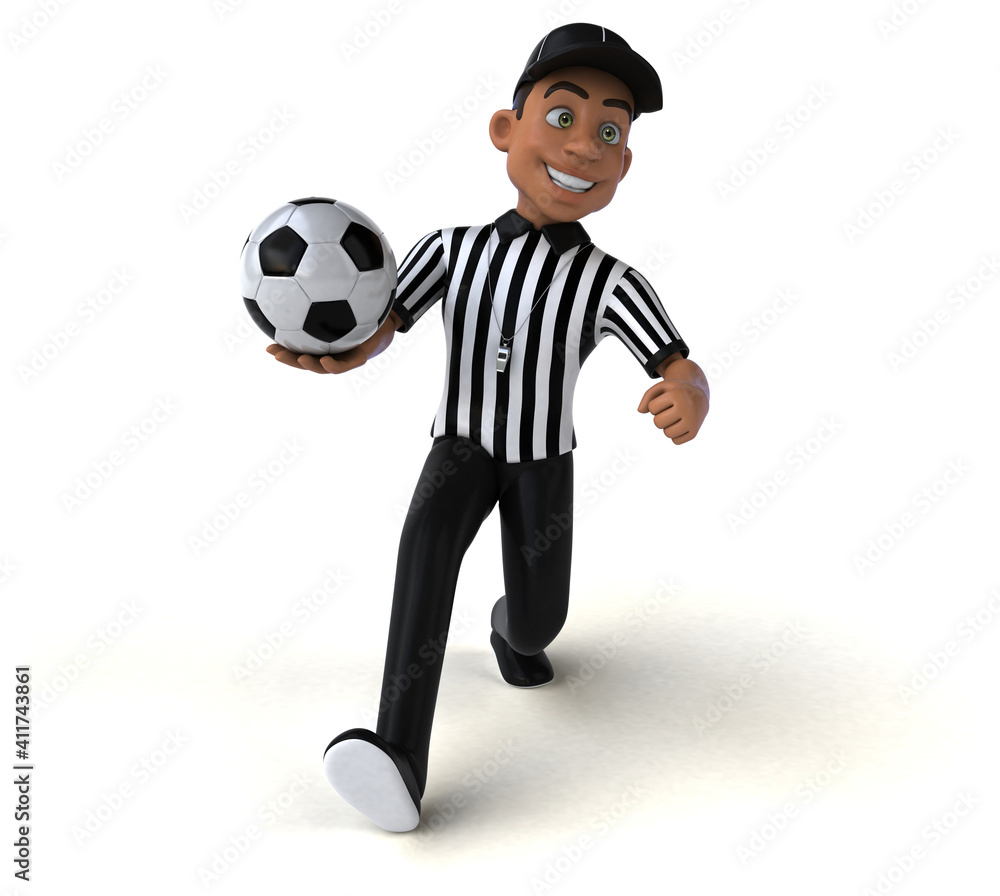 Fun 3D Illustration of an american Referee Fun 3D Illustration of an american Referee