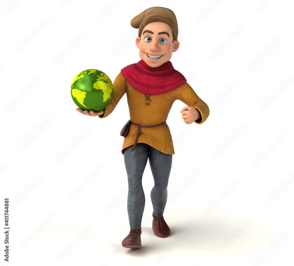 3D Illustration of a medieval historical character 3D Illustration of a medieval historical character