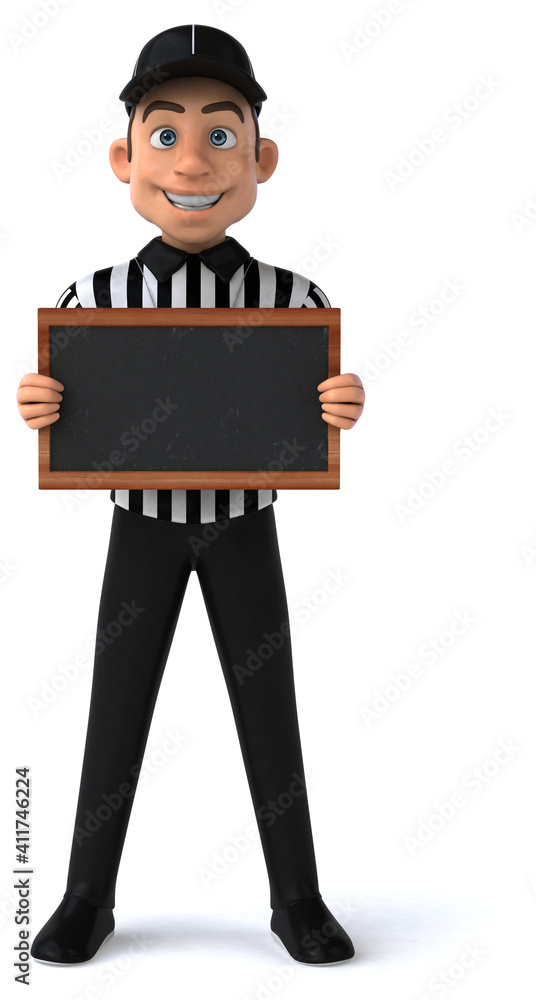 Fun 3D Illustration of an american Referee Fun 3D Illustration of an american Referee
