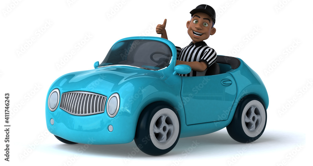 Fun 3D Illustration of an american Referee Fun 3D Illustration of an american Referee