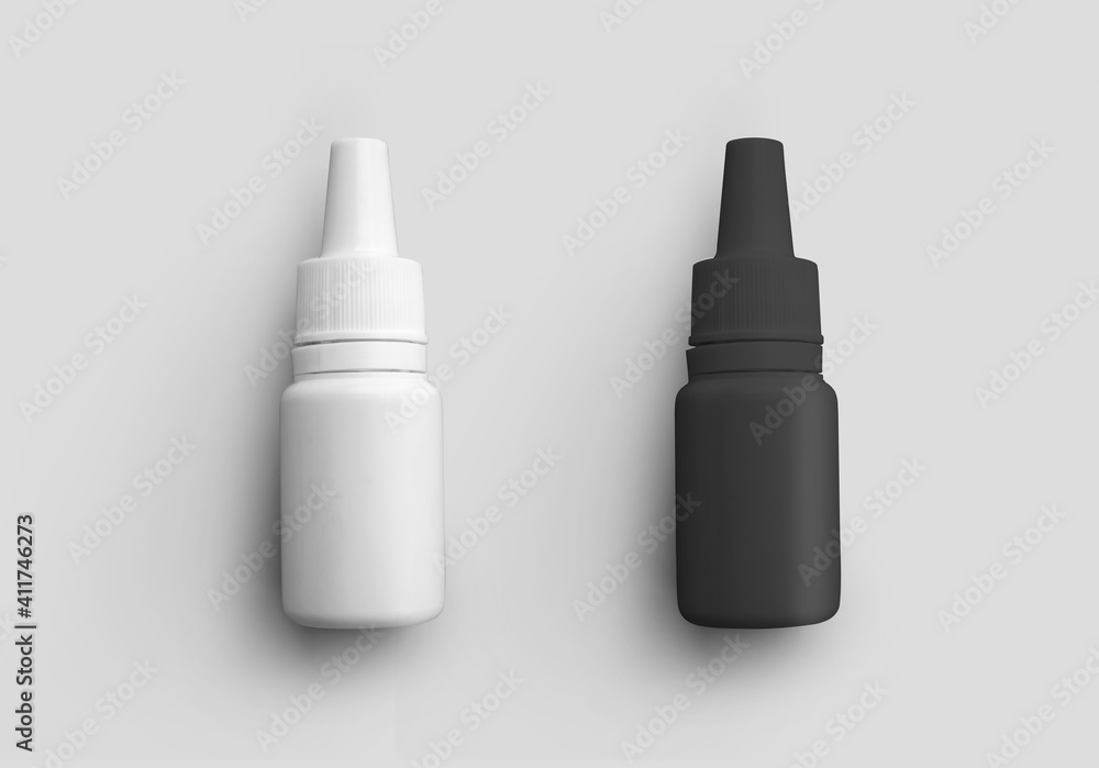 Mockup white, black bottle with dropper, empty jar with dropper for design presentation. Mockup white, black bottle with dropper, empty jar with dropper for design presentation.