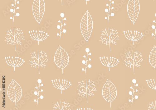 葉っぱ模様_シームレス02