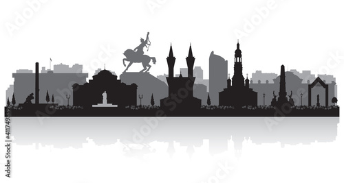 Ufa Russia city skyline silhouette