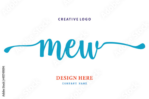 MEW lettering logo is simple, easy to understand and authoritative