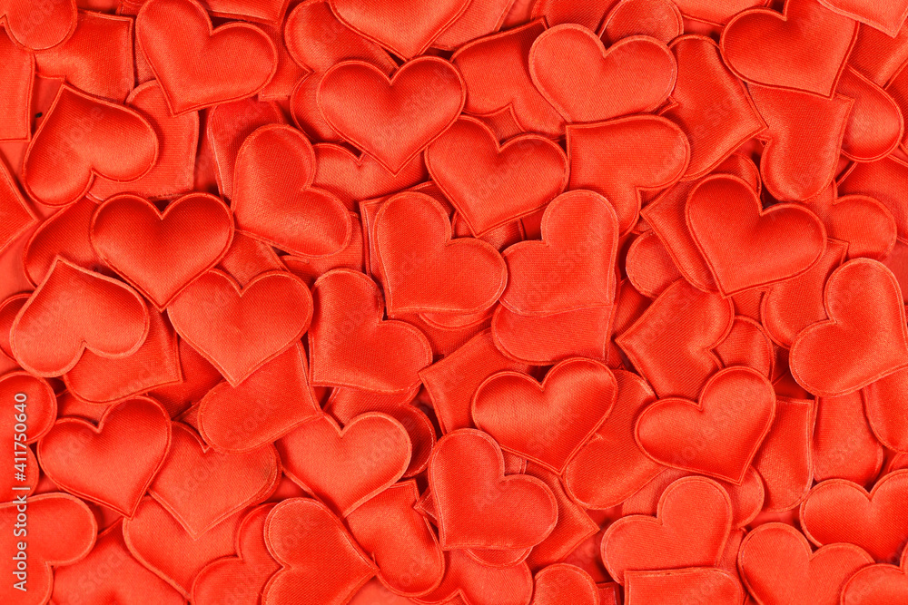 Red heart shaped confetti background Red heart shaped confetti background