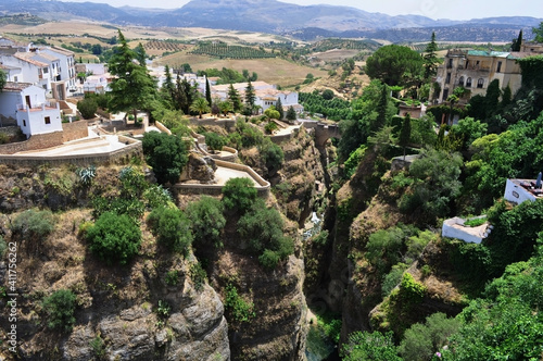 View from the bridge of the city of Ronda, Andalusia, Spain